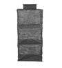 Black solid Polypropylene  Foldable Collapsible Cupboard Hanging Cloth Organiser With 3 Shelves