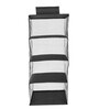 Black Solid Polypropylene Foldable Cupboard Hanging Cloth Organiser With 4 Shelves