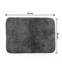 Black Solid Polysterene 27.5x20 Inches Max Absorbant Bath Mat