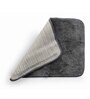 Black Solid Polysterene 27.5x20 Inches Max Absorbant Bath Mat