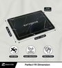 Black Slogan Rubber 24x16 Inches AntiSkid Bath Mat