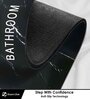 Black Slogan Rubber 24x16 Inches AntiSkid Bath Mat