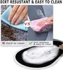 Black Slogan Rubber 23.6X15.7 Inches Max Absorbant (1Pc) Oval Bath Mat