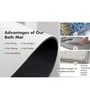 Black Slogan Rubber 23.6X15.7 Inches Max Absorbant (Pack of 2) Oval Bath Mat