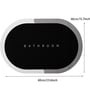 Black Slogan Rubber 23.6X15.7 Inches Max Absorbant (Pack of 2) Oval Bath Mat