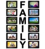 Family Black Solid Wood Collage Photo Frames