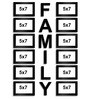 Family Black Solid Wood Collage Photo Frames