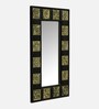 Black Solid Wood Black Mirror 3 Ft. Rectangular Wall Mirror