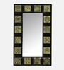 Black Solid Wood Black Mirror 3 Ft. Rectangular Wall Mirror
