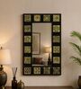 Black Solid Wood Black Mirror 3 Ft. Rectangular Wall Mirror
