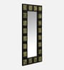 Black Solid Wood Black Mirror 4 Ft. Rectangular Wall Mirror