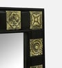 Black Solid Wood Black Mirror 4 Ft. Rectangular Wall Mirror