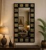 Black Solid Wood Black Mirror 4 Ft. Rectangular Wall Mirror