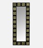 Black Solid Wood Black Mirror 5 Ft. Rectangular Wall Mirror