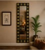 Black Solid Wood Black Mirror 6 Ft. Rectangular Wall Mirror