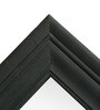 Black Solid Wood Center Wall Mirror