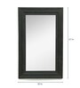 Black Solid Wood Center Wall Mirror