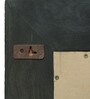 Black Solid Wood Center Wall Mirror