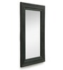 Black Solid Wood Center Wall Mirror