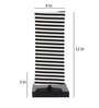 Black Square metal base Table lamp with Zebra Print shade