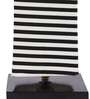 Black Square metal base Table lamp with Zebra Print shade