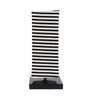 Black Square metal base Table lamp with Zebra Print shade