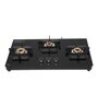 Black Stainless Steel 3 Burners Cooktop