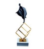 Black Stainless Steel Human Figuirine Showpiece