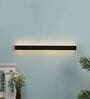 Metal Flush Mount Wall Light (Black)