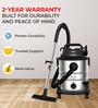 Black Stainless Steel Wet & Dry Vacuum Cleaner with HEPA Filter