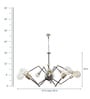 Zubova Black Metal Sputnik Chandelier