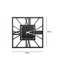 Black Steel Large Square Novelty Wall Clock