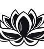 Black Steel Lotus Flower Wall Art
