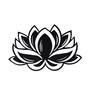 Black Steel Lotus Flower Wall Art