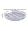 White Contemporary Melamine Round Serving Tray