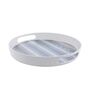 White Contemporary Melamine Round Serving Tray