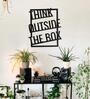 Black Steel Think Outside The Box Wall Art