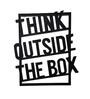 Black Steel Think Outside The Box Wall Art