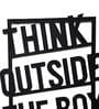 Black Steel Think Outside The Box Wall Art