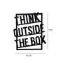Black Steel Think Outside The Box Wall Art