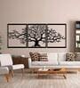 Black Steel Tree Of Life 3 Panel Set Wall Art