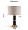 Black Stone & metal Midnight Gold Prestige Table Lamp