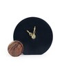 Black Stone & Wood Table Clock