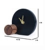 Black Stone & Wood Table Clock
