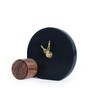 Black Stone & Wood Table Clock
