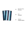 Blue Striped Polyester Blend 21x13 Inches Antiskid Bath Mat (2Pcs)