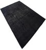 Black Stripes Wool 8X5 Feet Handloom Carpet