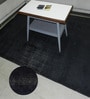 Black Stripes Wool 8X5 Feet Handloom Carpet