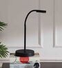 Black Study Lamp With Stainless Steel Base