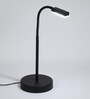 Black Study Lamp With Stainless Steel Base